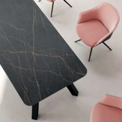 KEDUA - SILLA COMEDOR CON PIE CENTRAL FIJO -Demarques Tienda kedua silla comedor con pie central fijo disponible en varios acabados 2