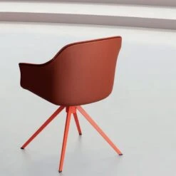 Silla Tapizada Giratoria Con Pie Central Metalico KEDUA -Demarques Tienda kedua silla comedor con pie central giratorio disponible en varios acabados 4