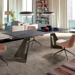 Mesa De Comedor De Cristal Extensible KIV