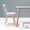 Silla De Comedor Tapizada Y Patas De Madera KÖLN -Demarques Tienda koeln silla comedor carcasa tapizada y patas madera disponible en varios acabados