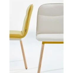 Silla De Comedor Tapizada Y Patas De Madera KÖLN -Demarques Tienda koeln silla comedor carcasa tapizada y patas madera disponible en varios acabados 2