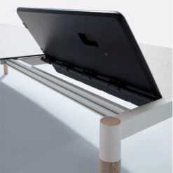 Mesa Extensible Tapa Porcelanico Y Patas De Madera KOLN -Demarques Tienda koln madera mesa de comedor tapa porcelanico disponible en varias medidas 3