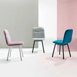 KÖLN - SILLA COMEDOR CARCASA TAPIZADA Y PATAS METALICAS