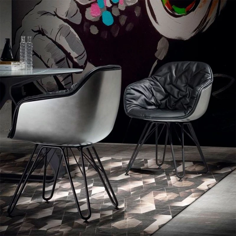 LAP - SILLA COMEDOR CARCASA LACADA CON PATAS METAL 4 LAP - SILLA COMEDOR CARCASA LACADA CON PATAS METAL - Imagen 2