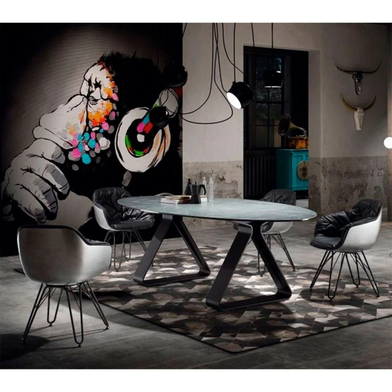 LAP - SILLA COMEDOR CARCASA LACADA CON PATAS METAL 6 LAP - SILLA COMEDOR CARCASA LACADA CON PATAS METAL - Imagen 4