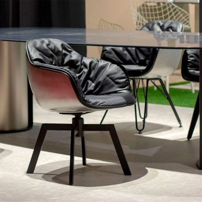 LAP - SILLA COMEDOR CARCASA LACADA Y TAPIZADA CON PATA CENTRAL METALICA 4 LAP - SILLA COMEDOR CARCASA LACADA Y TAPIZADA CON PATA CENTRAL METALICA - Imagen 2