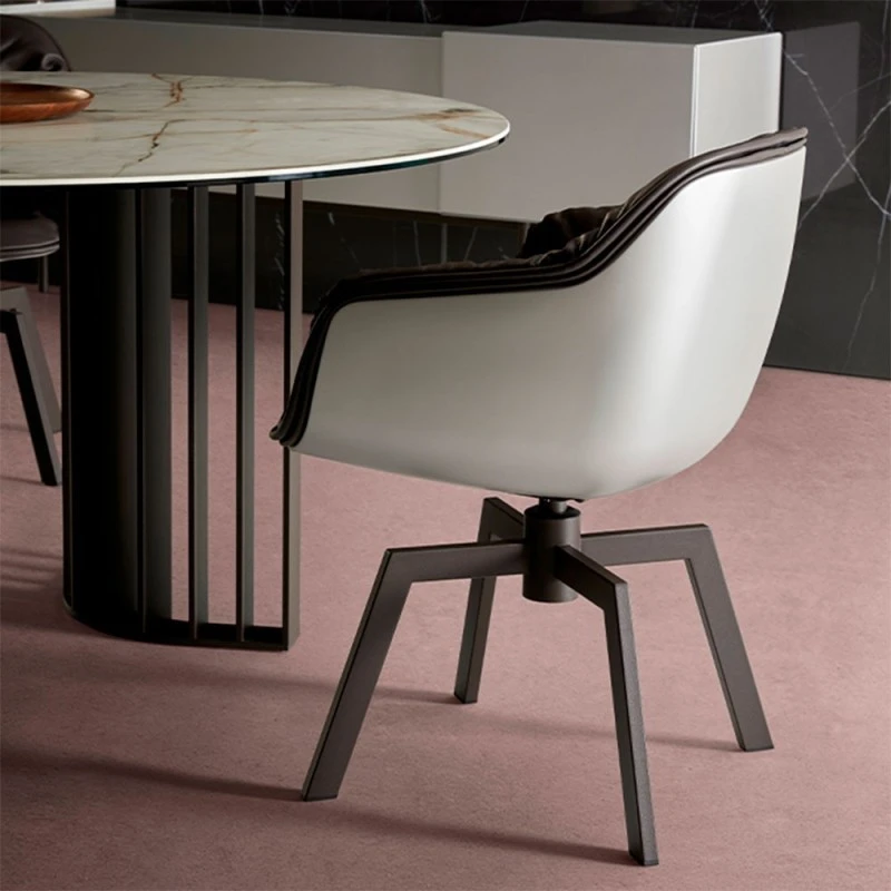 LAP - SILLA COMEDOR CARCASA LACADA Y TAPIZADA CON PATA CENTRAL METALICA 5 LAP - SILLA COMEDOR CARCASA LACADA Y TAPIZADA CON PATA CENTRAL METALICA - Imagen 3