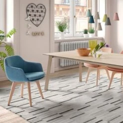 LAP - SILLA COMEDOR INTEGRAMENTE TAPIZADA CON PATAS MADERA -Demarques Tienda lap silla comedor integramente tapizada con patas madera 4