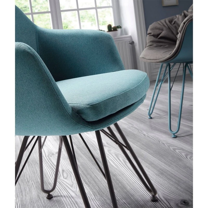 LAP - SILLA COMEDOR INTEGRAMENTE TAPIZADA CON PATAS METALICAS 4 LAP - SILLA COMEDOR INTEGRAMENTE TAPIZADA CON PATAS METALICAS - Imagen 2