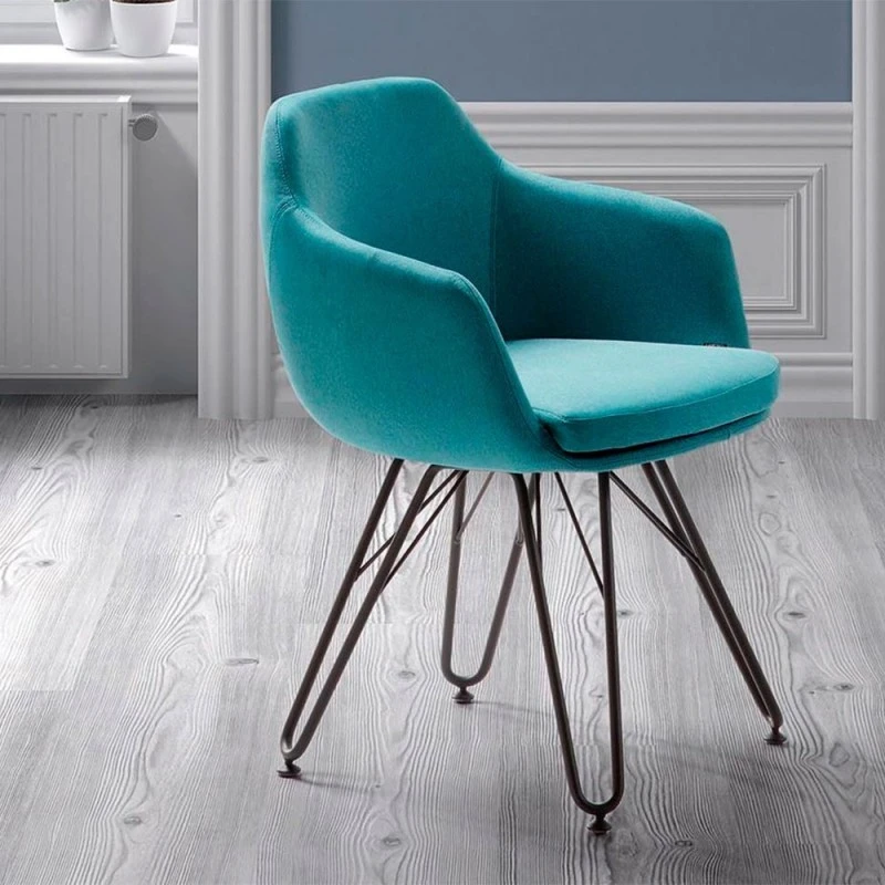 LAP - SILLA COMEDOR INTEGRAMENTE TAPIZADA CON PATAS METALICAS 3 LAP - SILLA COMEDOR INTEGRAMENTE TAPIZADA CON PATAS METALICAS