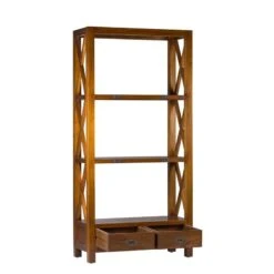 Libreria Baja 80 Cm 2 Cajones 2 Estantes MOYCOR STAR -Demarques Tienda libreria baja con 2 cajones 4 huecos colonial star 1