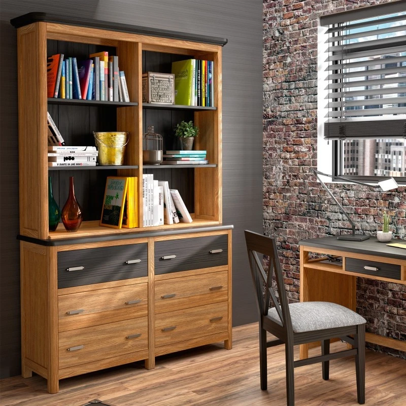 CERDEÑA - LIBRERIA RUSTICA CON 6 CAJONES 3 CERDEÑA - LIBRERIA RUSTICA CON 6 CAJONES