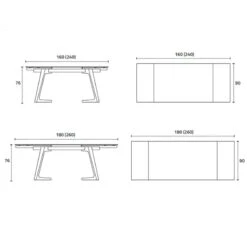 Mesa Comedor Extensible Porcelanico NIL -Demarques Tienda mesa comedor extensible porcelanico nil 3