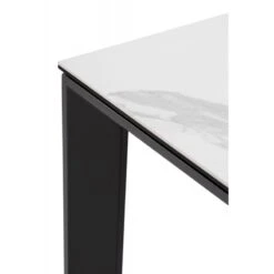 Mesa Extensible Porcelanico Creta Patas Antracita LISA -Demarques Tienda mesa comedor extensible tapa porcelanico creta patas antracita 4