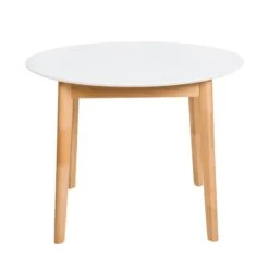 Mesa Redonda Extensible Blanca 100 Cm ALIANA 11 Mesa Redonda Extensible Blanca 100 Cm ALIANA -Demarques Tienda mesa comedor nordica redonda extensible aliana blanca 3