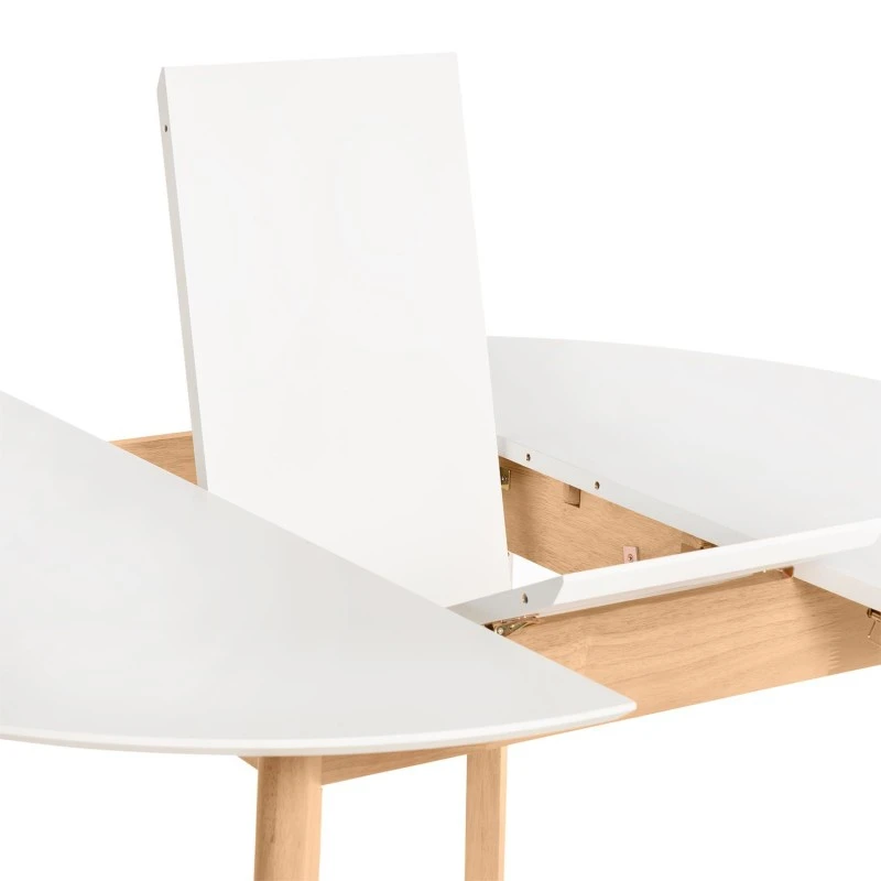 Mesa Redonda Extensible Blanca 100 Cm ALIANA 7 Mesa Redonda Extensible Blanca 100 Cm ALIANA - Imagen 5