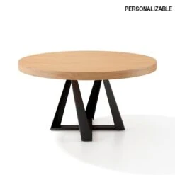 Mesa Comedor Redonda Con Pie Central Metalico VETTEL