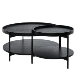 Mesa De Centro Redonda Madera Negra ADRIAN -Demarques Tienda mesa de centro adrian negro 3