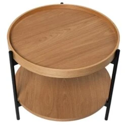 Mesa De Centro Redonda Roble ADRIAN 10 Mesa De Centro Redonda Roble ADRIAN -Demarques Tienda mesa de centro adrian roble 1