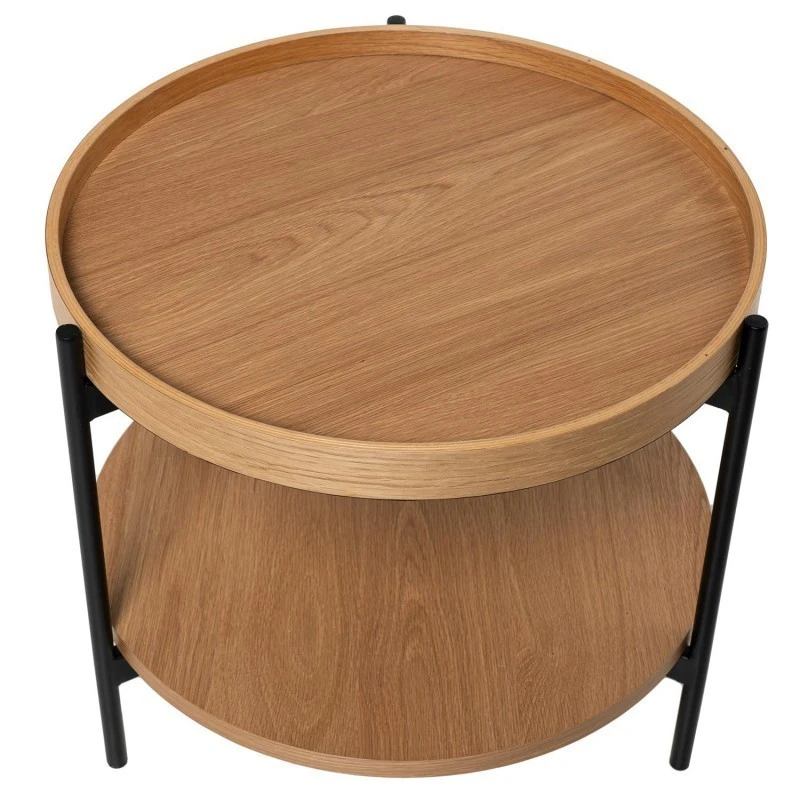 Mesa De Centro Redonda Roble ADRIAN 4 Mesa De Centro Redonda Roble ADRIAN - Imagen 2