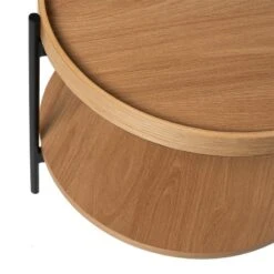 Mesa De Centro Redonda Roble ADRIAN 11 Mesa De Centro Redonda Roble ADRIAN -Demarques Tienda mesa de centro adrian roble 2