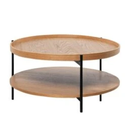 Mesa De Centro Redonda Roble DYLAN 13 Mesa De Centro Redonda Roble DYLAN -Demarques Tienda mesa de centro dylan roble 3