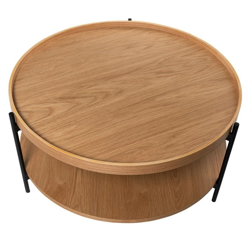 Mesa De Centro Redonda Roble DYLAN 7 Mesa De Centro Redonda Roble DYLAN - Imagen 5