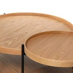 Mesa De Centro Redonda Roble DYLAN 15 Mesa De Centro Redonda Roble DYLAN -Demarques Tienda mesa de centro dylan roble 5