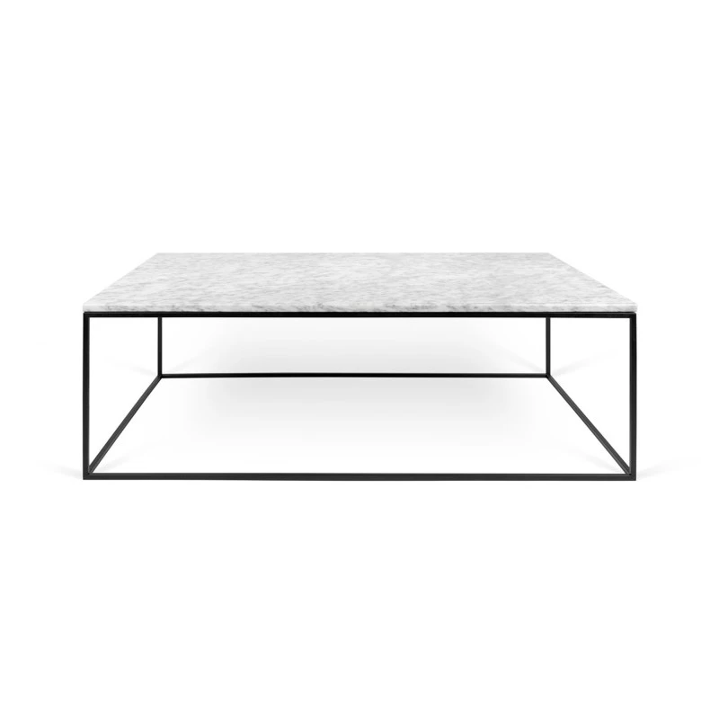 Gleam - Mesa De Centro Marmol Blanco Y Metal Negro 4 Gleam - Mesa De Centro Marmol Blanco Y Metal Negro - Imagen 2