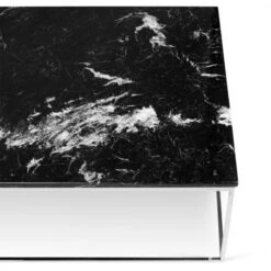 Gleam - Mesa De Centro Marmol Negro Y Metal Cromado -Demarques Tienda mesa de centro gleam marmol negro y metal cromado 3