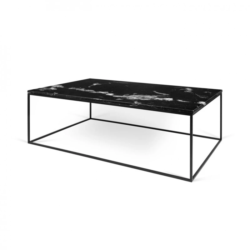 Gleam - Mesa De Centro Marmol Negro Y Patas Negras 5 Gleam - Mesa De Centro Marmol Negro Y Patas Negras - Imagen 3