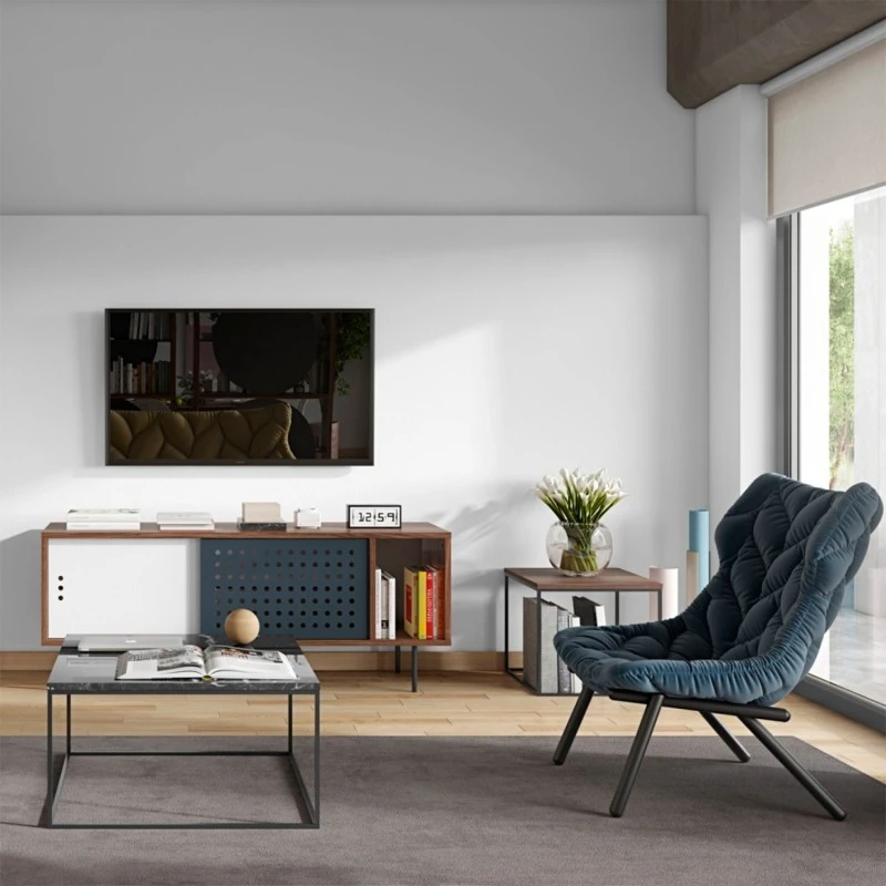 Gleam - Mesa De Centro Marmol Negro Y Patas Negras 8 Gleam - Mesa De Centro Marmol Negro Y Patas Negras - Imagen 6