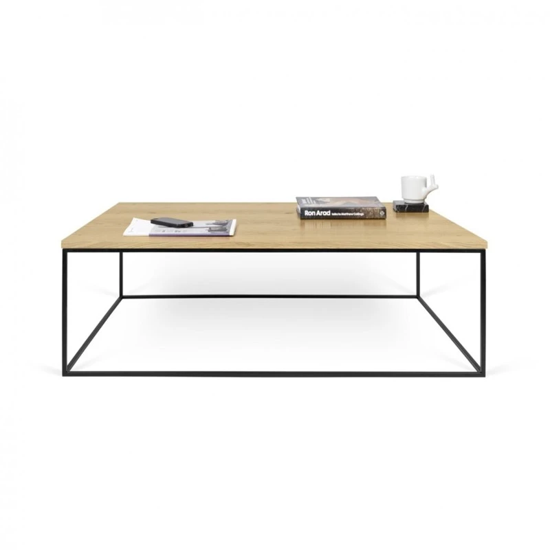 Gleam - Mesa De Centro Roble Y Metal Negro 4 Gleam - Mesa De Centro Roble Y Metal Negro - Imagen 2