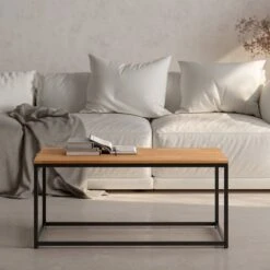 Mesa De Centro Madera-metal 110x50 SIDNEY