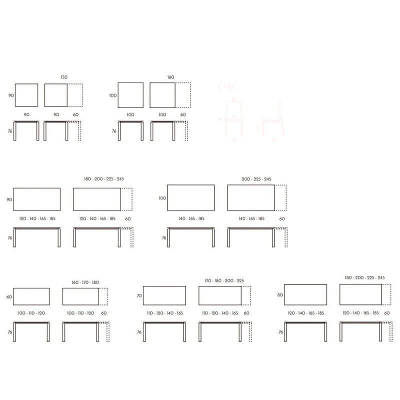 Mesa De Comedor Extensible De Cristal VISION 6 Mesa De Comedor Extensible De Cristal VISION - Imagen 4