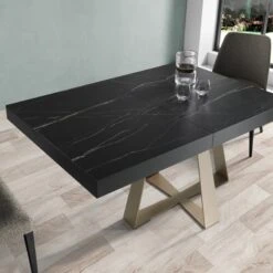 Mesa Cross De Indesan En Porcelanico 12 Mesa Cross De Indesan En Porcelanico -Demarques Tienda mesa de comedor extensible cross tapa porcelanico 3