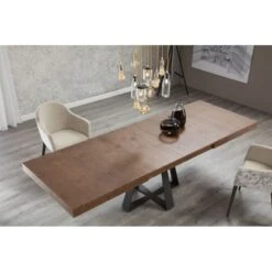 Mesa Cross De Indesan -Demarques Tienda mesa de comedor extensible en madera y metal cross 5