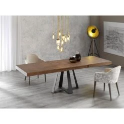 Mesa Cross De Indesan -Demarques Tienda mesa de comedor extensible en madera y metal cross 6