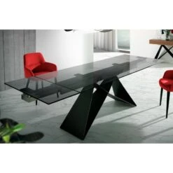 Mesa De Comedor Extensible De Cristal MUMM