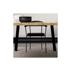 Mesa De Comedor Madera Maciza De Roble Y Patas Metalicas MANHATTAN PASS -Demarques Tienda mesa de comedor manhattan 2