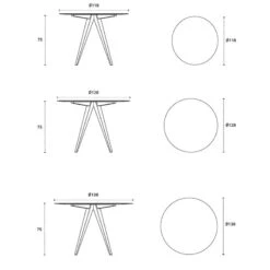 Mesa De Comedor Redonda De Cristal AUGUSTA -Demarques Tienda mesa de comedor moderna redonda augusta 3