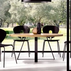 Mesa De Comedor Ovalada 120x90 Cm Patas Metalicas UDO -Demarques Tienda mesa de comedor ovalada fija 120x90 cm patas metalicas 2