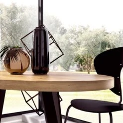 Mesa Ovalada 140x90 Cm Patas Metalicas - UDO -Demarques Tienda mesa de comedor ovalada fija 140x90 cm patas metalicas 3