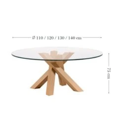 Mesa De Comedor Redonda De Cristal Laura -Demarques Tienda mesa de comedor redonda cristal laura varias medidas 3