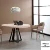 Mesa Redonda Extensible Aura -Demarques Tienda mesa de comedor redonda extensible en madera y metal aura