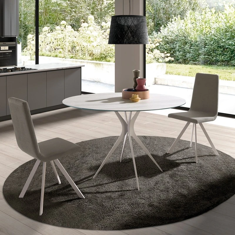 Mesa Redonda En Porcelanico DINING TRENDY 4 Mesa Redonda En Porcelanico DINING TRENDY - Imagen 2