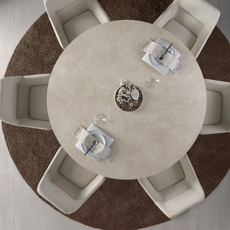 Mesa De Comedor Redonda Porcelanico VEGA 4 Mesa De Comedor Redonda Porcelanico VEGA - Imagen 2