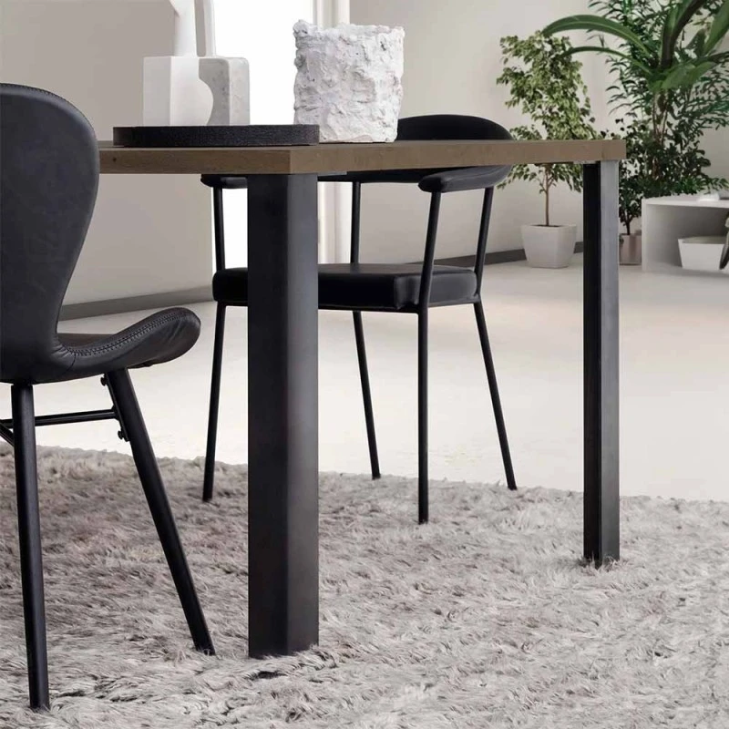 Mesa De Comedor Roble Materico Y Patas Metalicas SMART SIDE 7 Mesa De Comedor Roble Materico Y Patas Metalicas SMART SIDE - Imagen 5