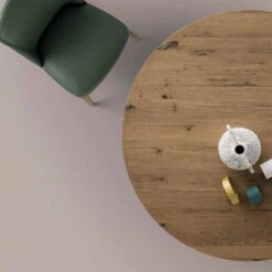 Mesa Redonda Madera Maciza Roble Materico SMART CROSS -Demarques Tienda mesa de comedor smart redonda 2