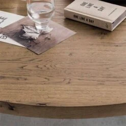 Mesa Redonda Madera Maciza Roble Materico SMART CROSS -Demarques Tienda mesa de comedor smart redonda 4